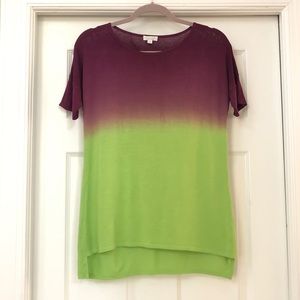 European Solar Oversized Tunic Ombré Knit Sweater